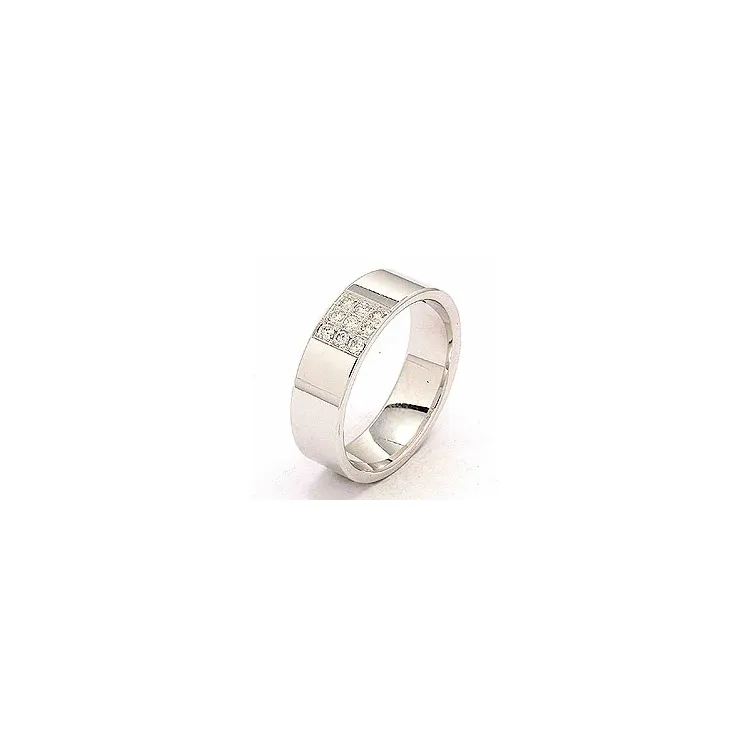 Diamant Trauring aus 14 Karat Weißgold 0,149 ct