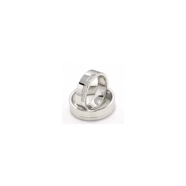 trauringe aus 14 Karat Weißgold 9 x 0,015 ct - set
