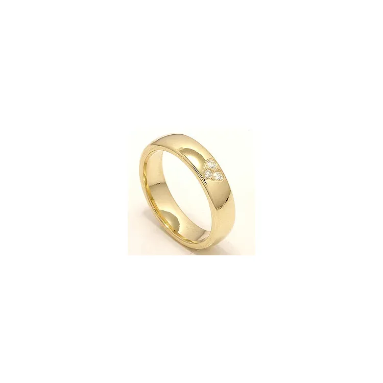 Trauring aus 9 Karat Gold 0,075 ct