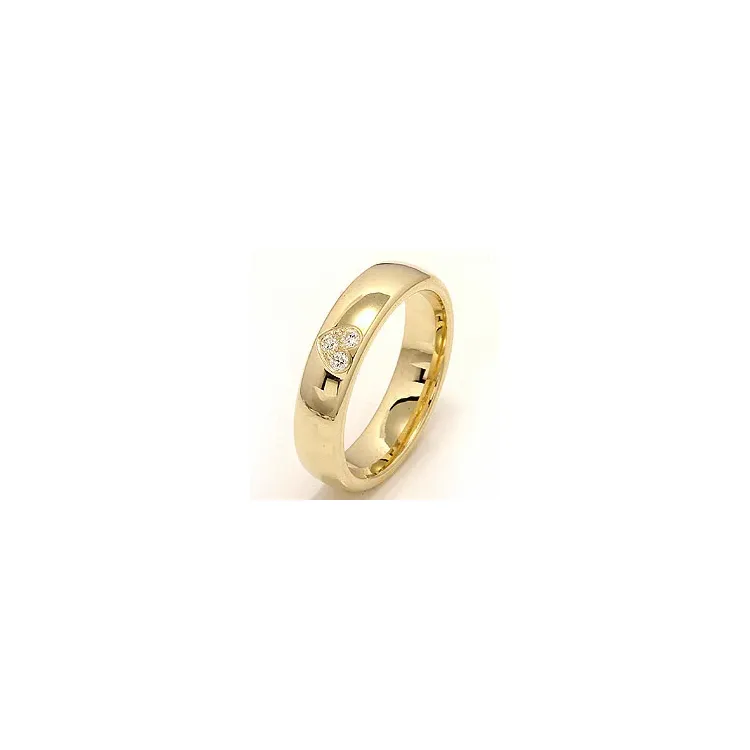 Trauring aus 9 Karat Gold 0,075 ct