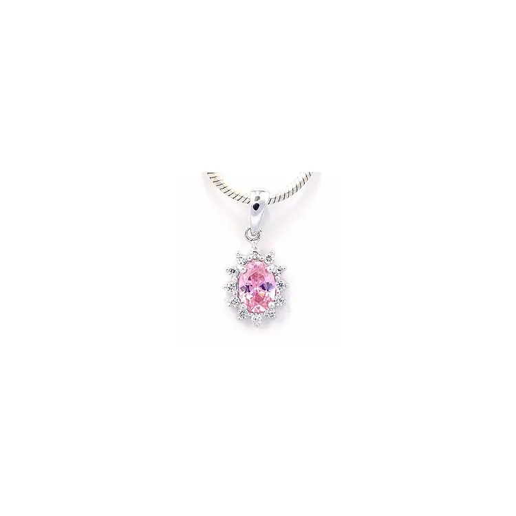 Rosette Anhänger aus rhodiniertem Silber