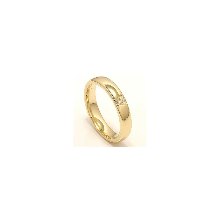 Herz Trauring aus 14 Karat Gold 0,03 ct
