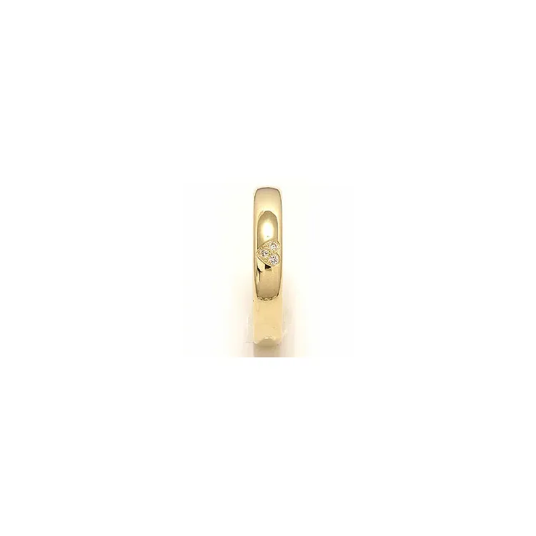 Herz Trauring aus 14 Karat Gold 0,03 ct