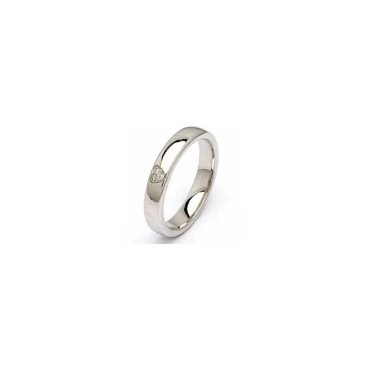 Trauring in Silber 0,03 ct