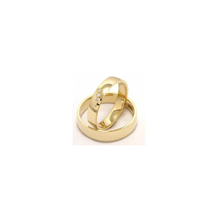Diamant trauringe aus 14 Karat Gold 0,03 ct - set