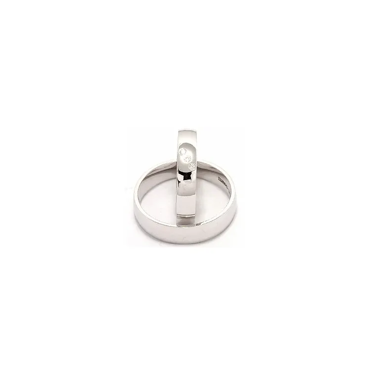 trauringe aus 14 Karat Weißgold 0,03 ct - set