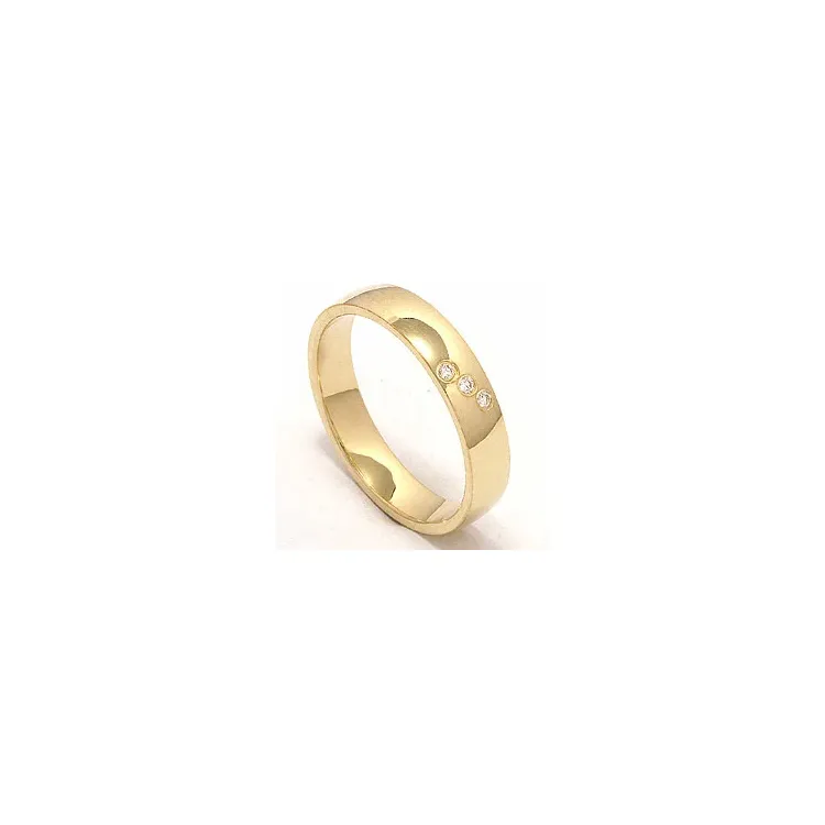 Trauring aus 14 Karat Gold 0,03 ct