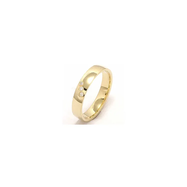 Trauring aus 14 Karat Gold 0,03 ct