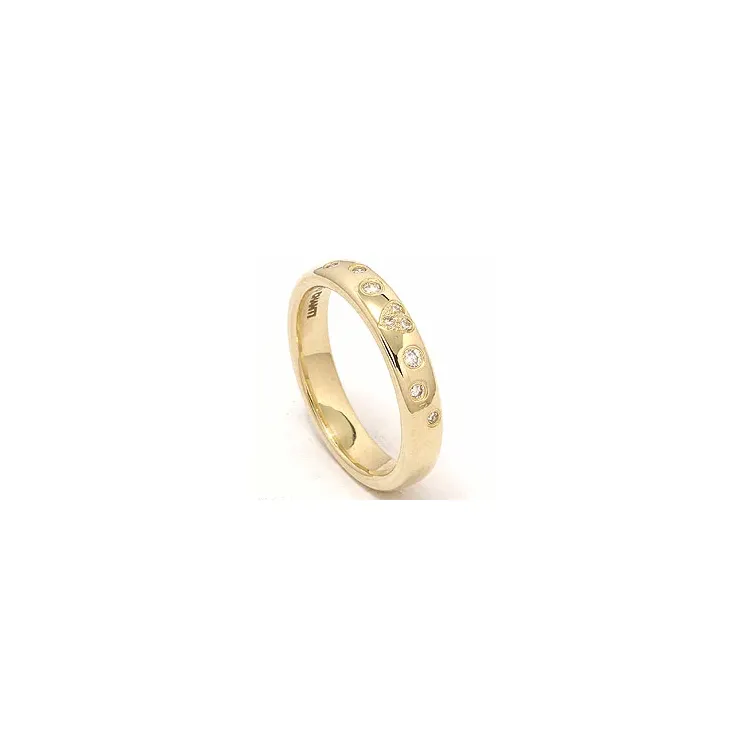 Herz Trauring aus 14 Karat Gold 0,13 ct