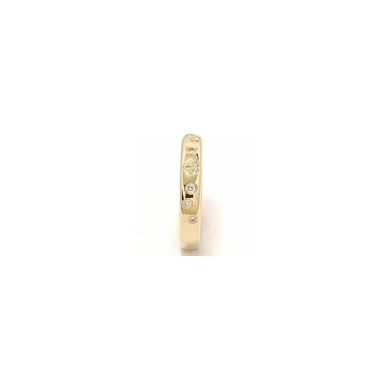 Herz Trauring aus 14 Karat Gold 0,13 ct