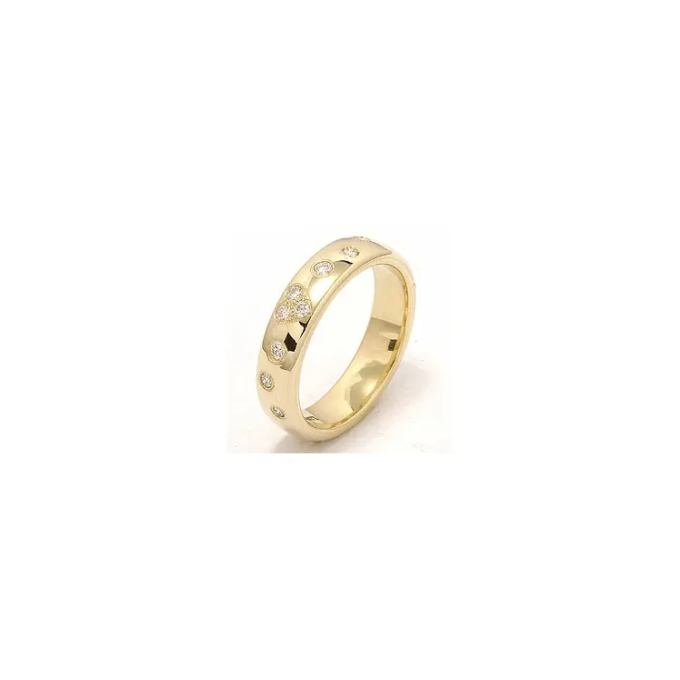Trauring aus 9 Karat Gold 0,225 ct