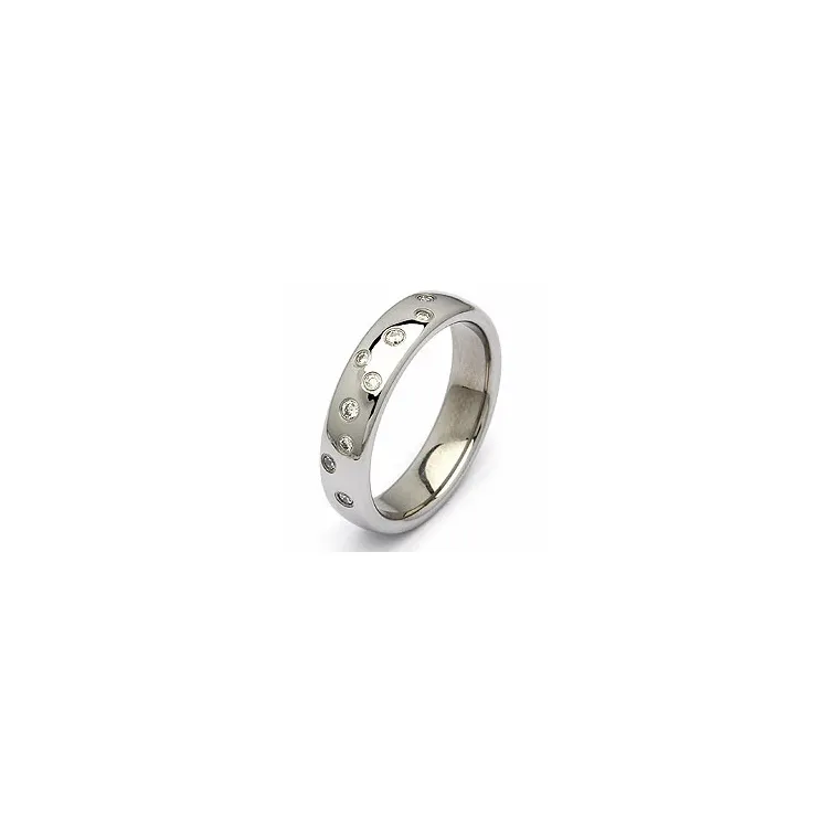 Trauring in Stahl 0,126 ct