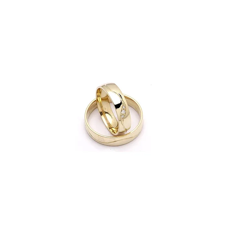 trauringe aus 9 Karat Gold 0,036 ct - set