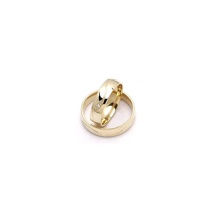 trauringe aus 9 Karat Gold 0,036 ct - set