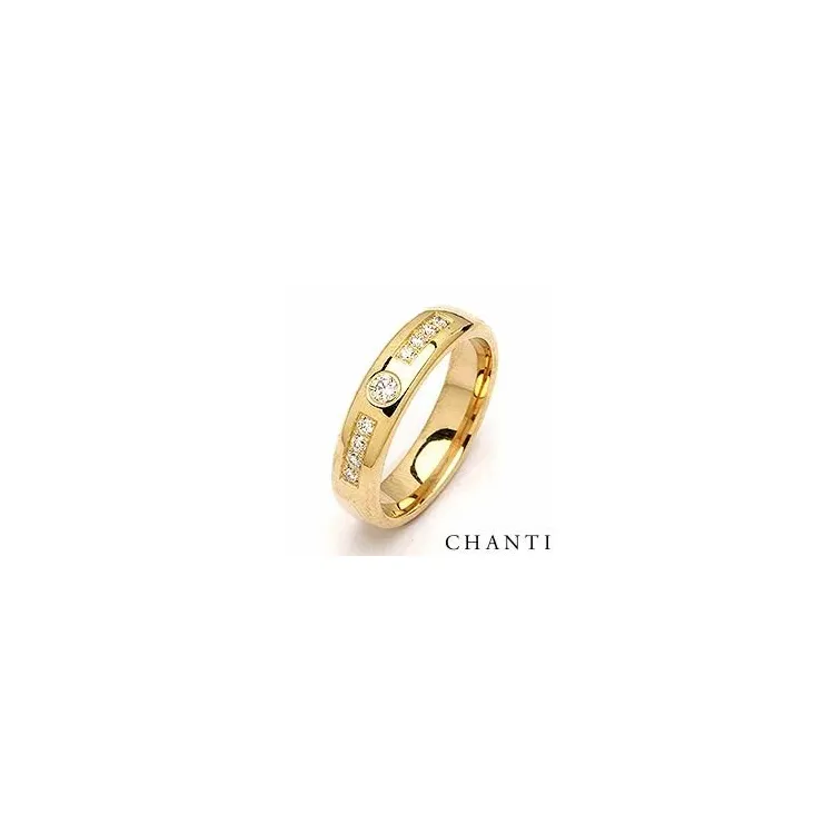 Brillant Trauring aus 9 Karat Gold 0,20 ct