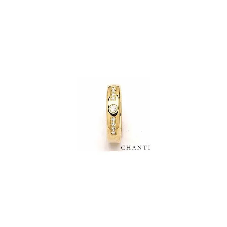 Brillant Trauring aus 9 Karat Gold 0,20 ct