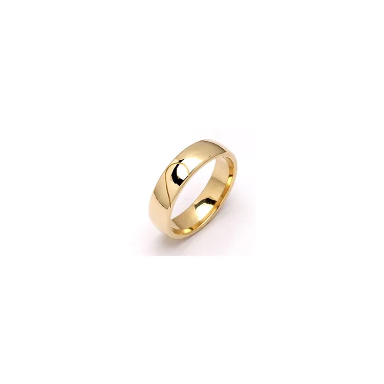 Glatt  Herz Trauring aus 14 Karat Gold