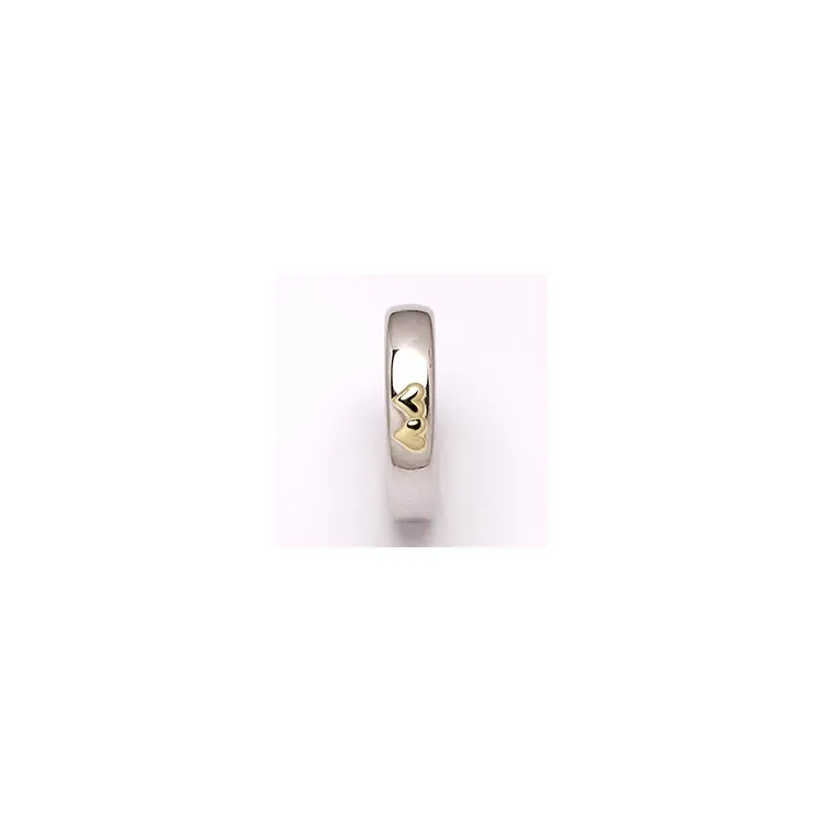 Trauring in Silber und Gelbgold