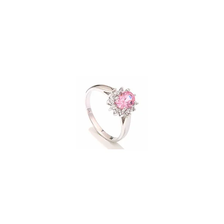Rosette Ring aus rhodiniertem Silber