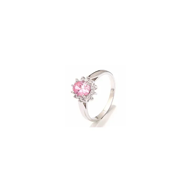 Rosette Ring aus rhodiniertem Silber