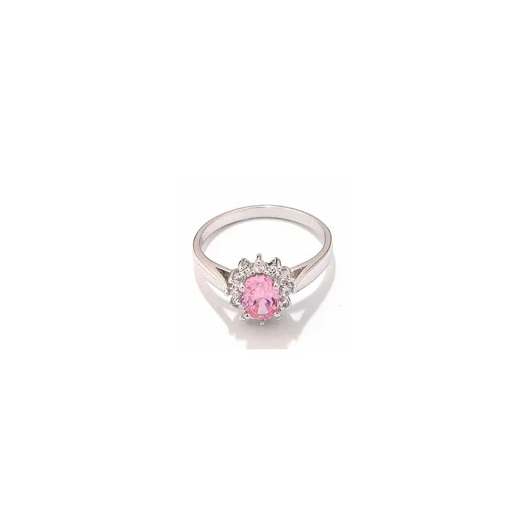Rosette Ring aus rhodiniertem Silber