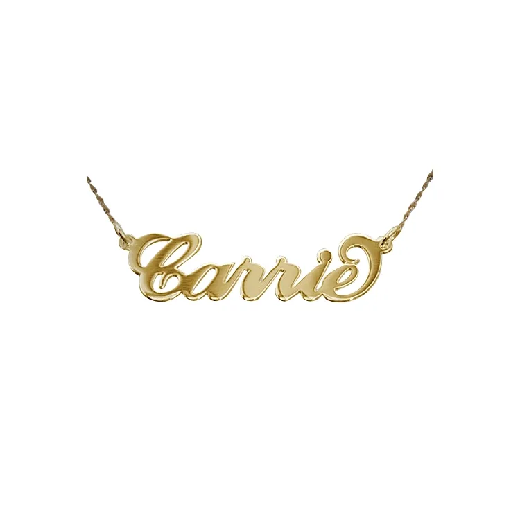 Namenskette mit Anhänger in 14 Karat Gold