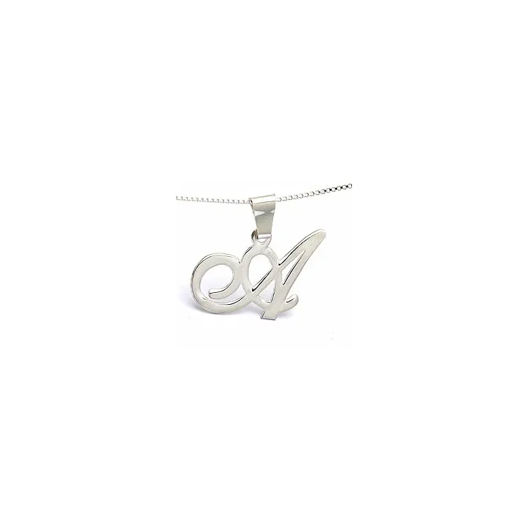 initial Namenskette mit Anhänger in Silber