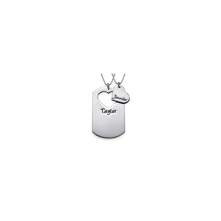 Namenskette mit Anhänger in Silber
