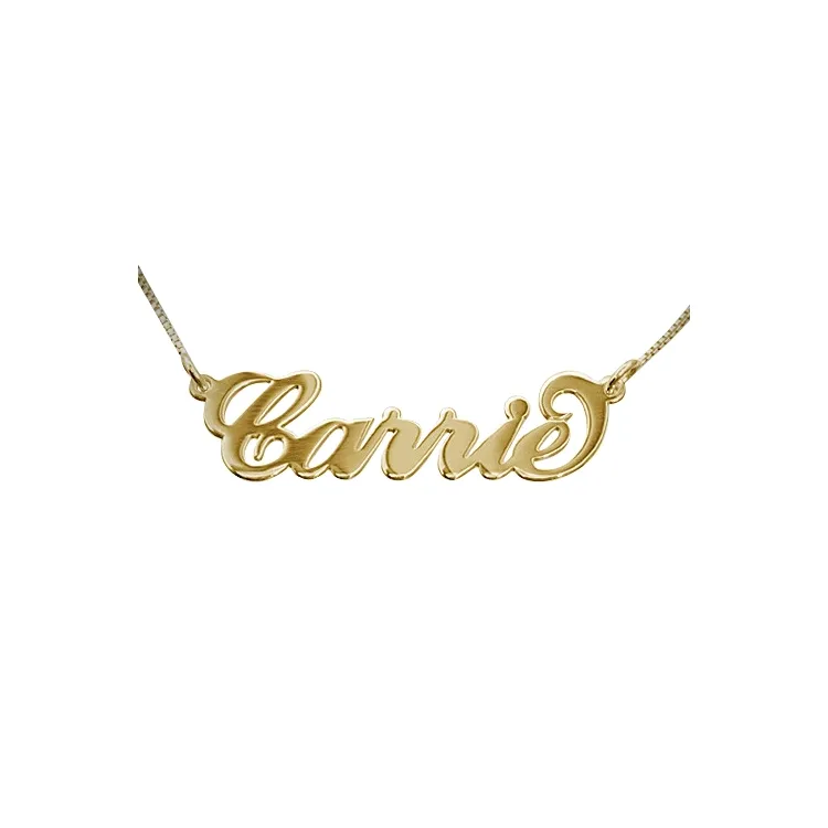 Namenskette mit Anhänger in 9 Karat Gold