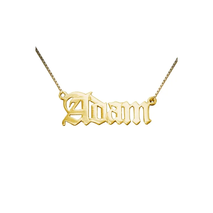 Namenskette mit Anhänger in 9 Karat Gold