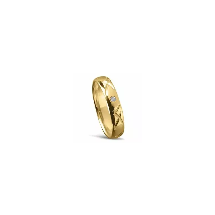 Damenring aus 14 Karat Gold 0,025 ct