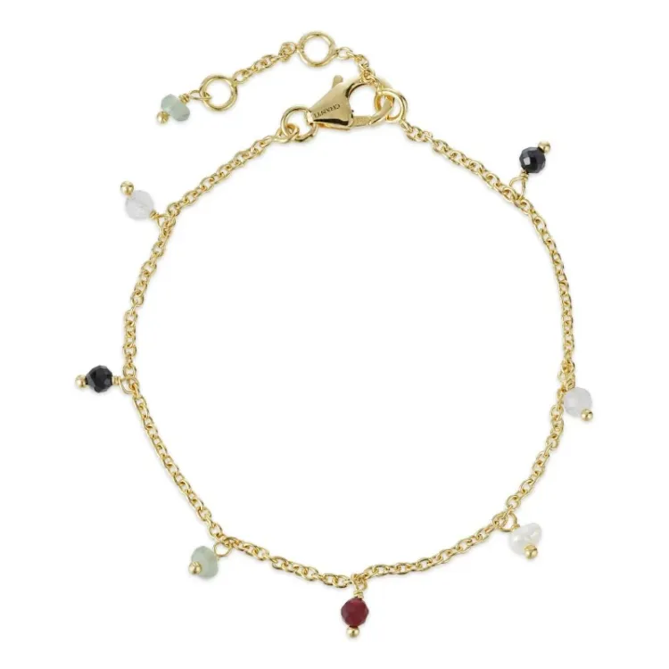 Schmuckstein Armband aus vergoldetem Sterlingsilber  x   - Loom Stones