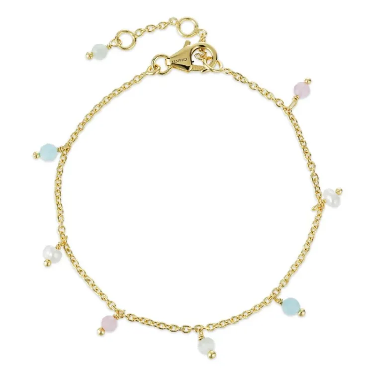 Schmuckstein Armband aus vergoldetem Sterlingsilber  x   - Loom Stones
