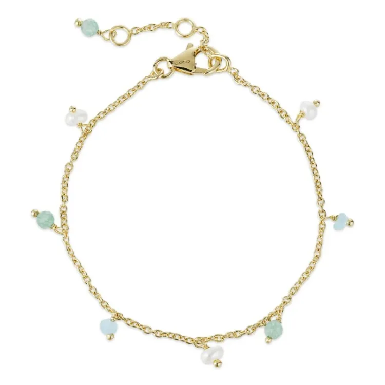 Schmuckstein Armband aus vergoldetem Sterlingsilber  x   - Loom Stones