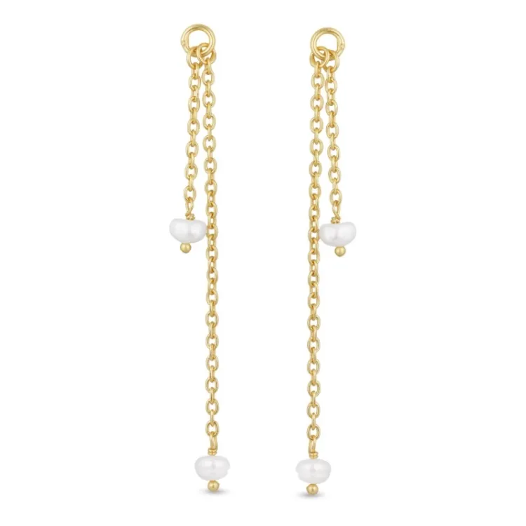 Perle Anhänger für Ohrringe in vergoldetem Sterlingsilber - Mix & Match
