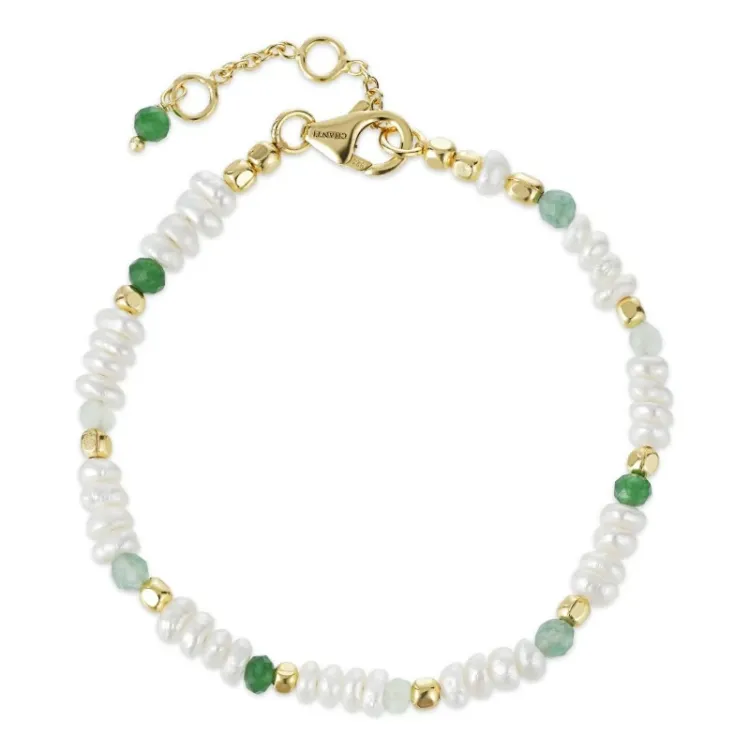 Schmuckstein Armband aus vergoldetem Sterlingsilber  x   - Loom Stones