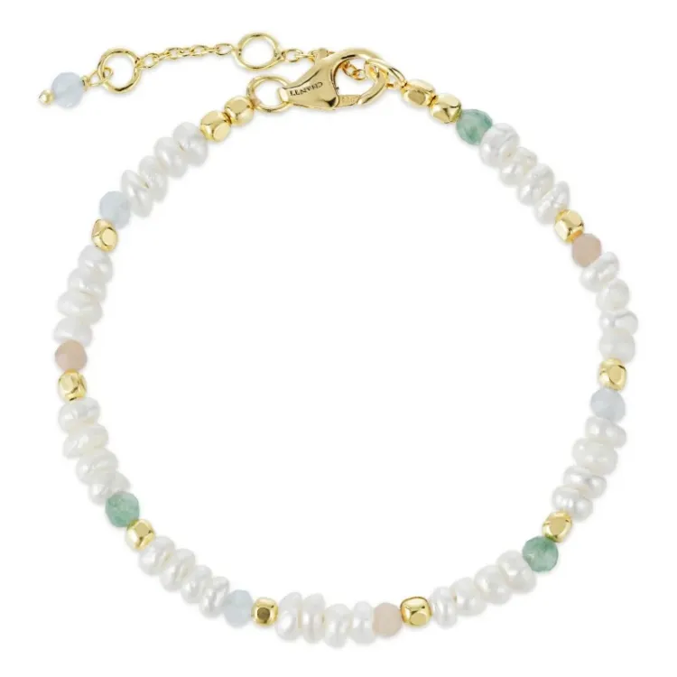 Schmuckstein Armband aus vergoldetem Sterlingsilber  x   - Loom Stones