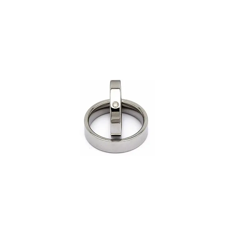 Trauringe in Stahl 0,025 ct