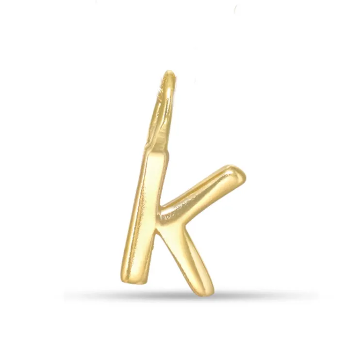buchstab k Anhänger aus vergoldetem Sterlingsilber - My Letter