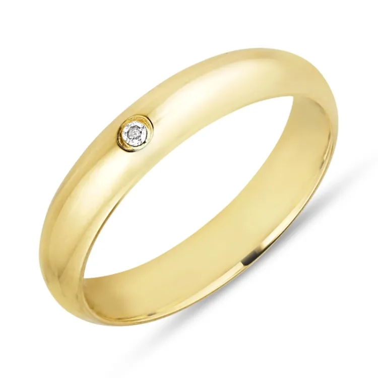 Trauring aus 14 Karat Gold 0,025 ct