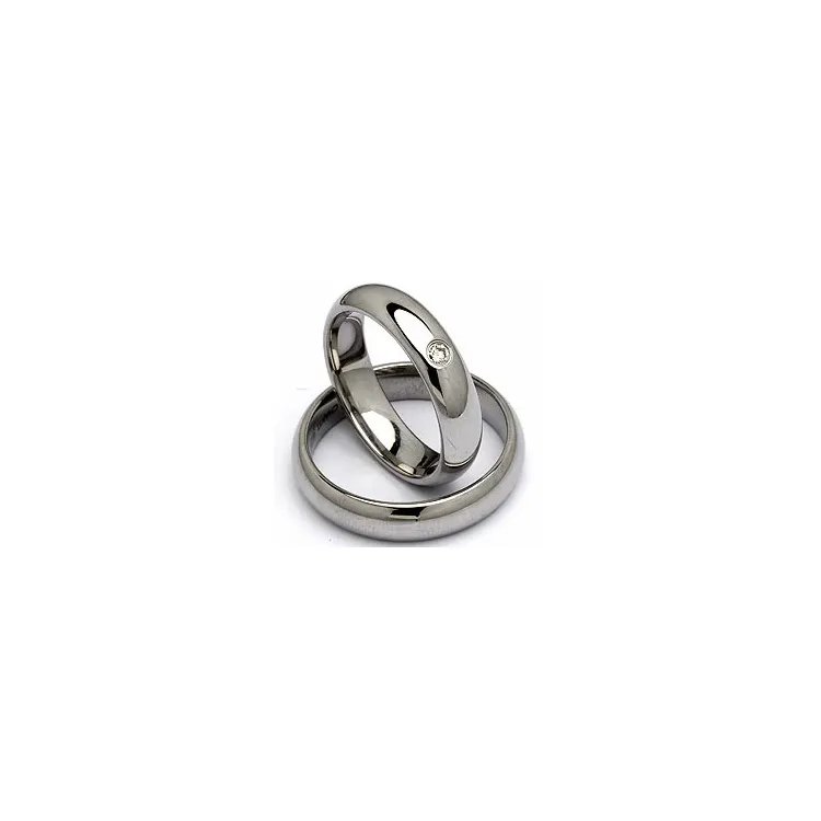 Trauringe in Stahl 0,05 ct