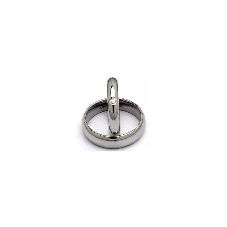 Trauringe in Stahl 0,05 ct