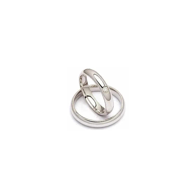 Trauringe in Silber 0,05 ct
