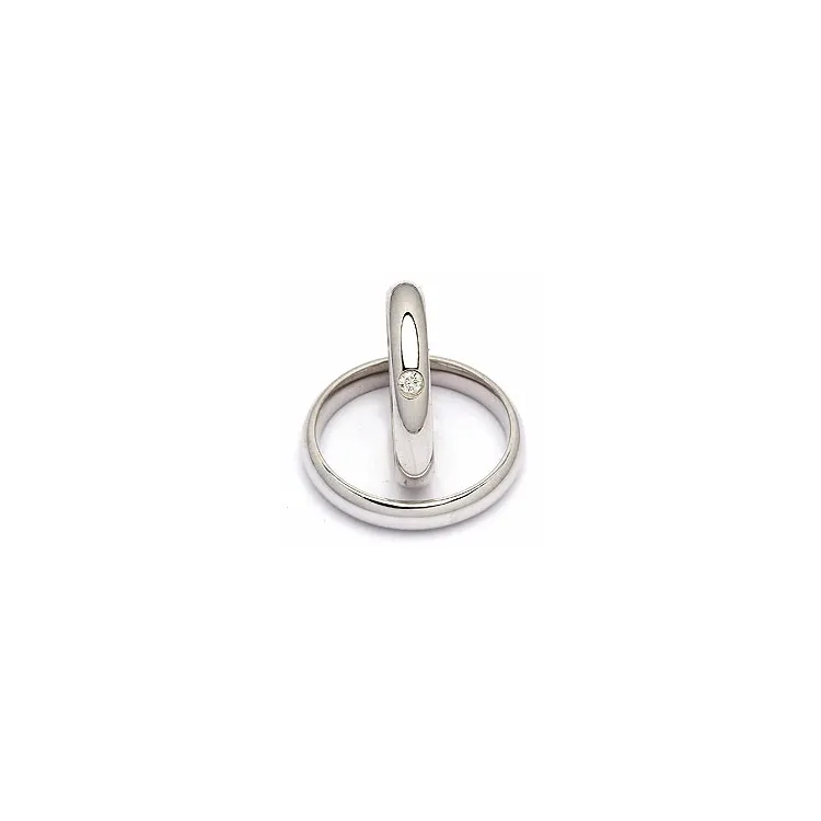Trauringe in Silber 0,05 ct
