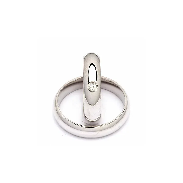 Trauringe in Silber 0,05 ct