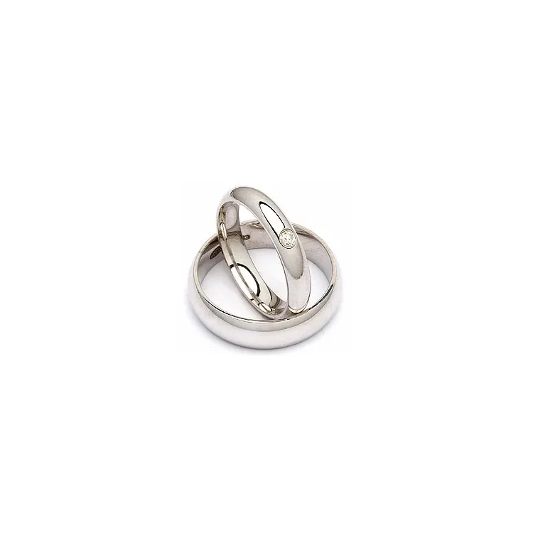 Trauringe in Silber 0,05 ct