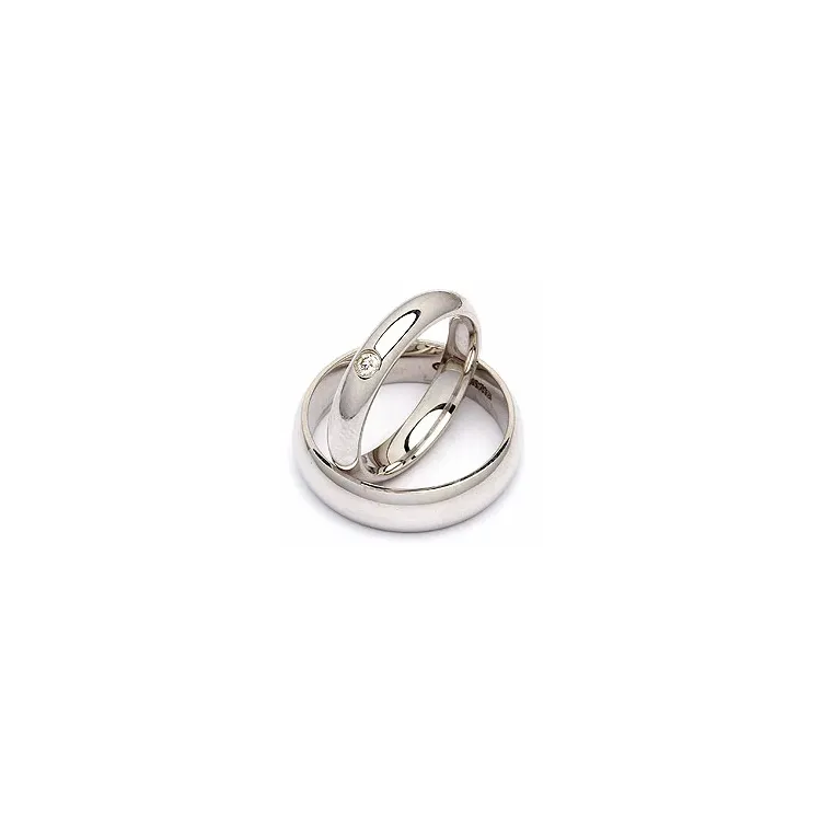 Trauringe in Silber 0,05 ct
