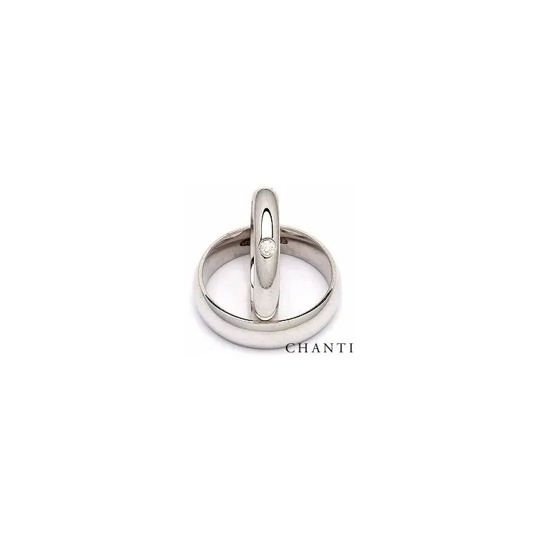 Trauringe in Silber 0,05 ct