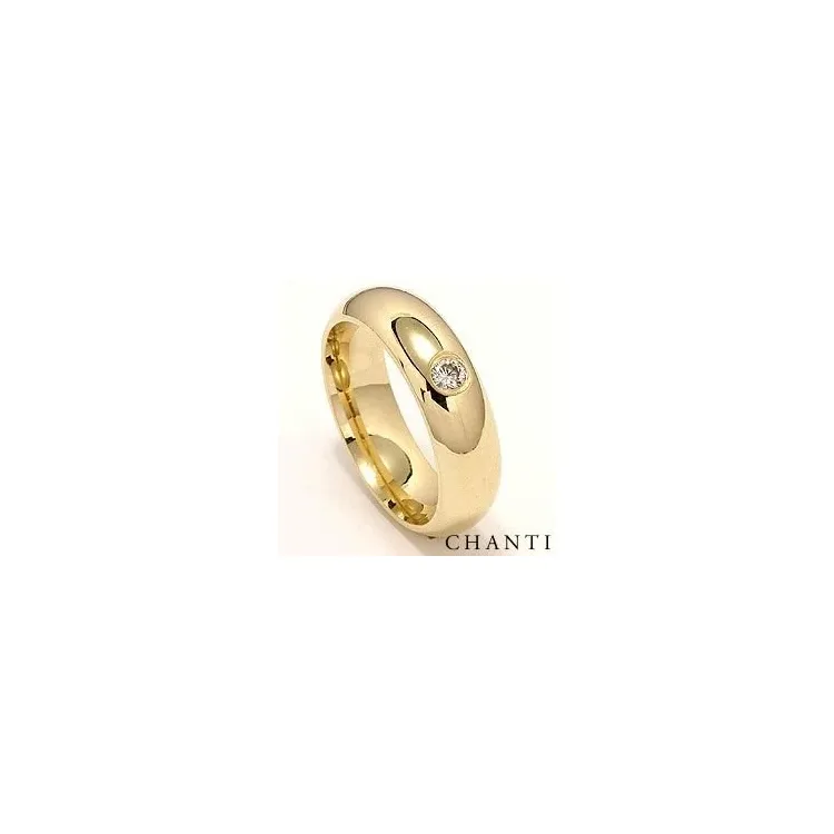 Brillant Trauring aus 14 Karat Gold 0,10 ct