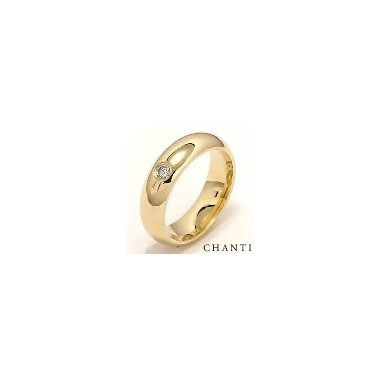 Brillant Trauring aus 14 Karat Gold 0,10 ct